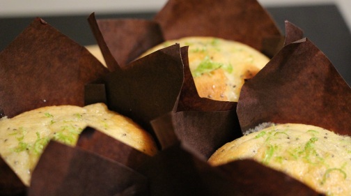 lime and poppy seed muffins